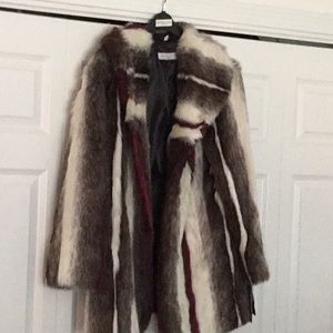 Beautiful, new with tags Pamela McCoy dyed chinchilla pea coat